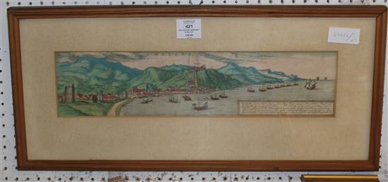 18th century engraving of Malaga